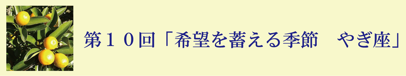 第１０回「希望を蓄える季節　やぎ座」